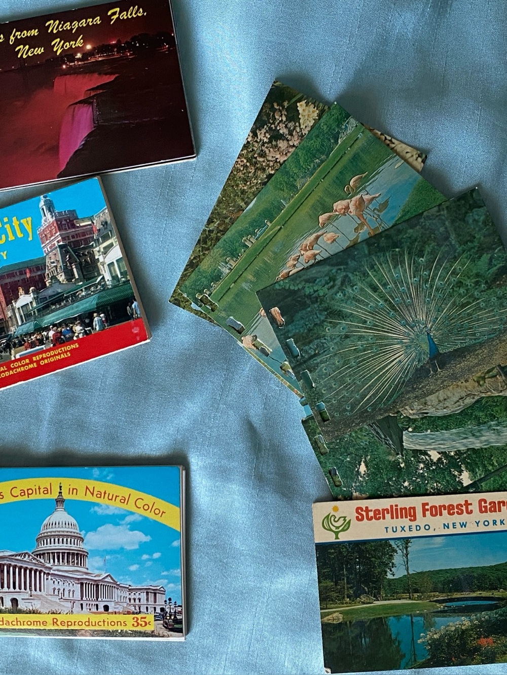 Vintage tourist souvenir postcard booklets